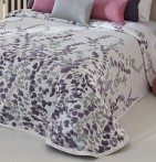 Couvre lit jacquard réversible Cordoba violet Reig Marti - Blancollection