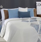 Couvre lit jacquard réversible Lynch bleu Reig Marti - Blancollection
