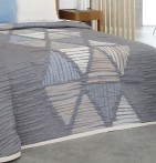 Couvre lit jacquard réversible Lynch bleu Reig Marti - Blancollection