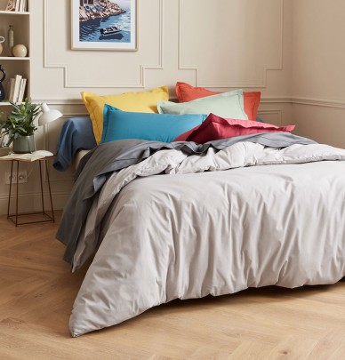 Housse de couette coton uni 57 fils Tradilinge