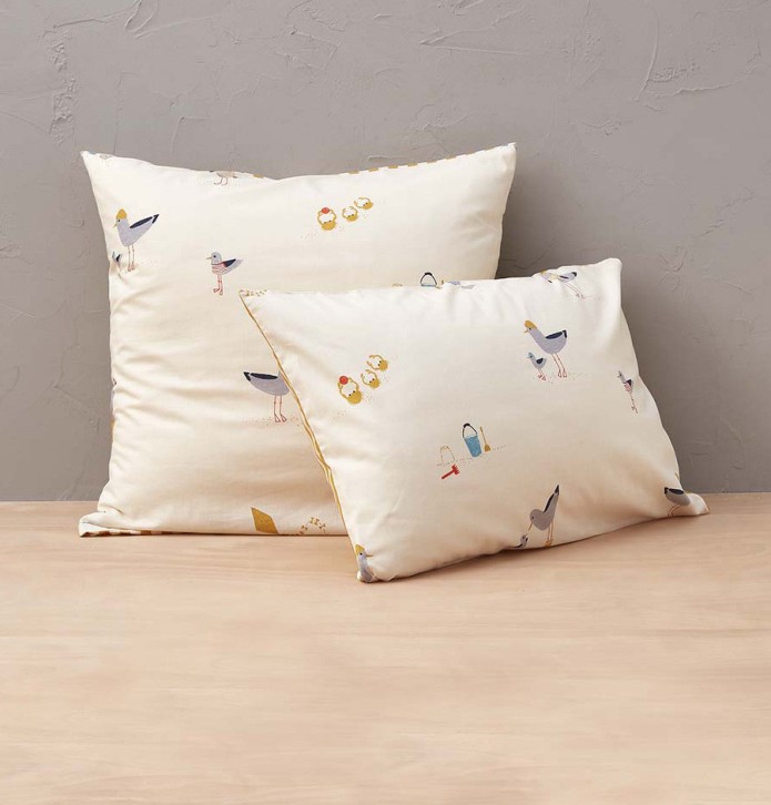Parure de lit coton lavé Grandes vacances Sylvie Thiriez - Blancollection