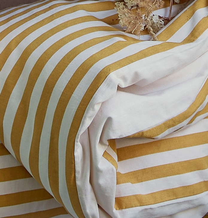 Parure de lit coton lavé Grandes vacances Sylvie Thiriez - Blancollection