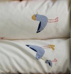 Parure de lit coton lavé Grandes vacances Sylvie Thiriez - Blancollection