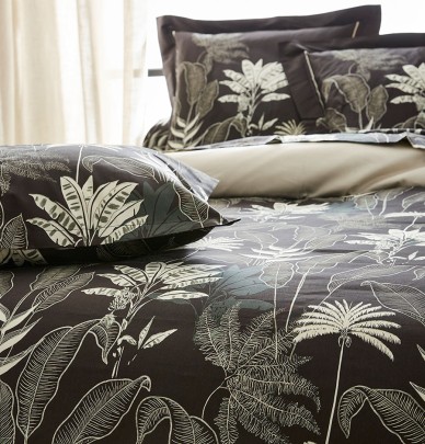Housse de couette satin Cayenne ébène Tradilinge