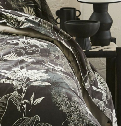 Drap satin Cayenne ébène Tradilinge