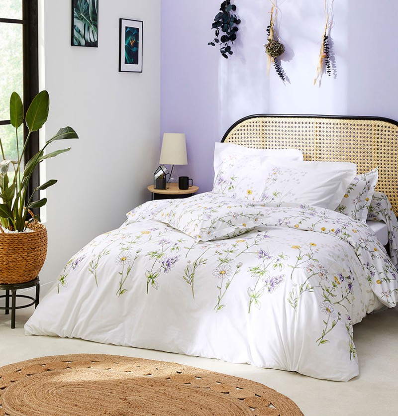 Drap Foliflora blanc Tradilinge