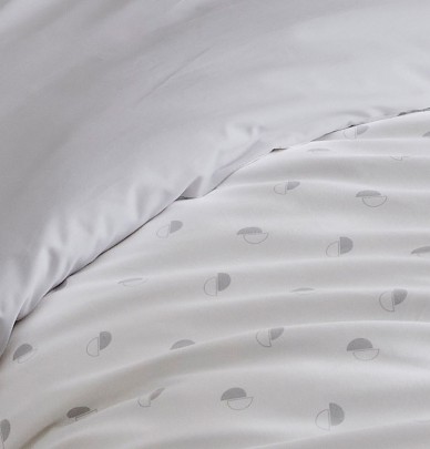 Housse de couette percale Alex nuage Tradilinge