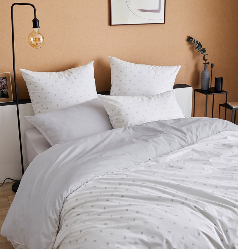 Housse de couette percale Alex nuage Tradilinge