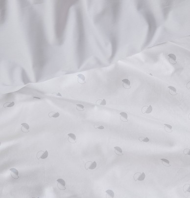 Taie de traversin percale Alex nuage Tradilinge