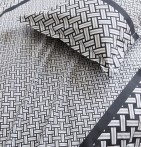Housse de couette percale Riviera réglisse Tradilinge - Blancollection