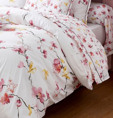 Taie de traversin percale Elisa rose Tradilinge