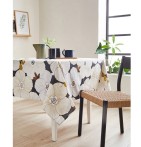 Nappe coton enduite Anémone Nydel - Blancollection