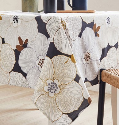 Nappe coton enduite PVC Anémone Nydel