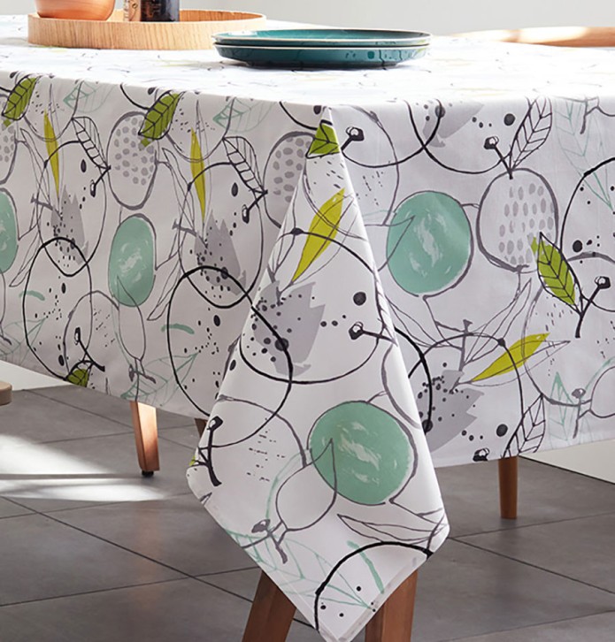 Nappe coton enduite Frutto Nydel - Blancollection