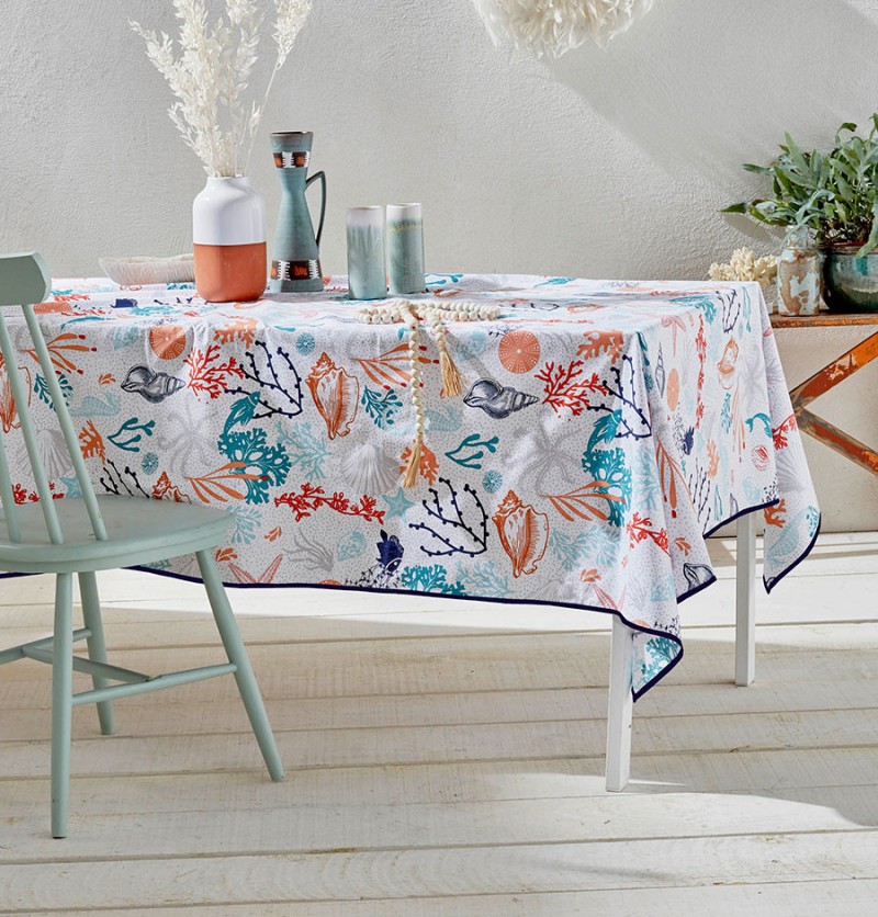 Nappe coton enduite PVC Sea Life Nydel