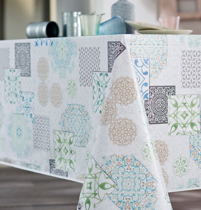 Nappe toile cirée Faïence Calitex Nappe toile cirée Faïence Calitex