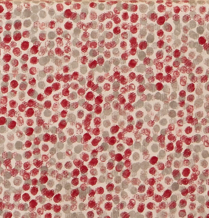 Nappe coton enduite Perle rouge Nydel - Blancollection
