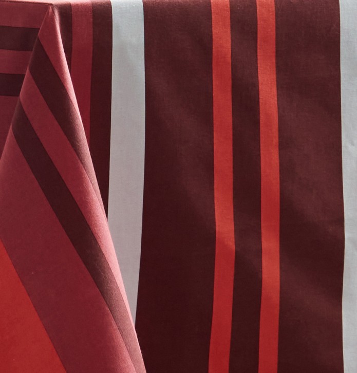 Nappe coton enduite Luz brique Nydel - Blancollection