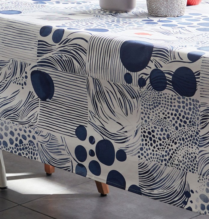 Nappe coton enduite Rivage Nydel - Blancollection