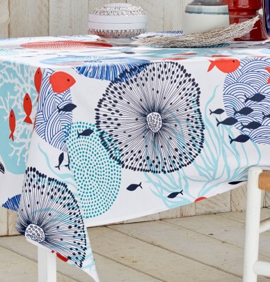 Nappe coton enduite Nautique Nydel