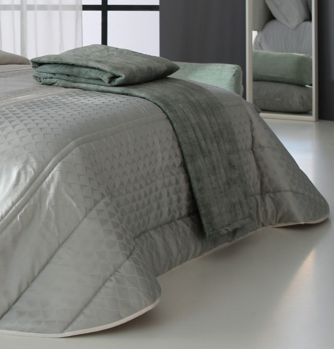 Chemin De Lit Moderne AMBERIS – Tissu Chenille Doux – Sans Décoloration – Protège La Literie – Taies D’Oreiller Séparées - 3
