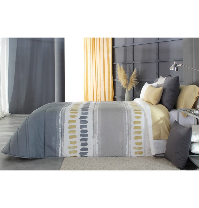 Couvre lit matelassé Nori gris Reig Marti - Blancollection