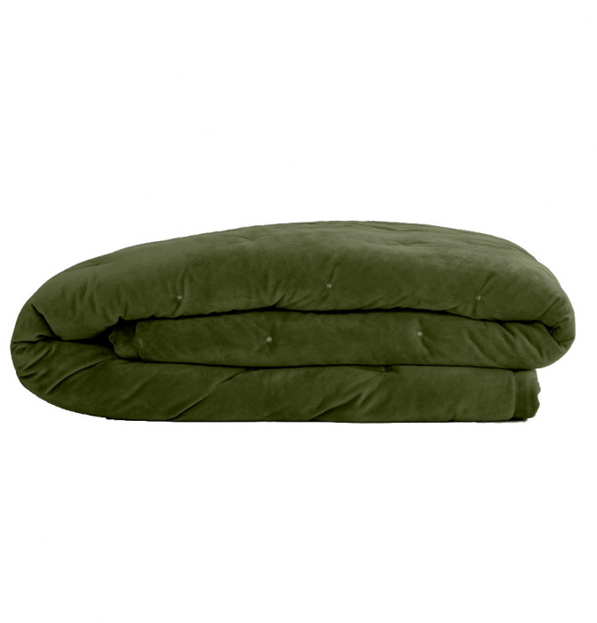 Couvrelit velours matelassé Gipsy forêt Vent du Sud Blancollection Couvrelit velours matelassé Gipsy forêt Vent du Sud Blancollection