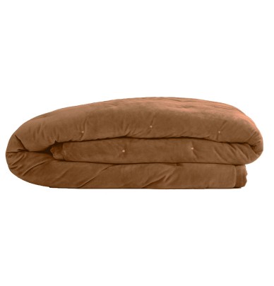 Couvre-lit velours Gipsy chamois Vent du Sud
