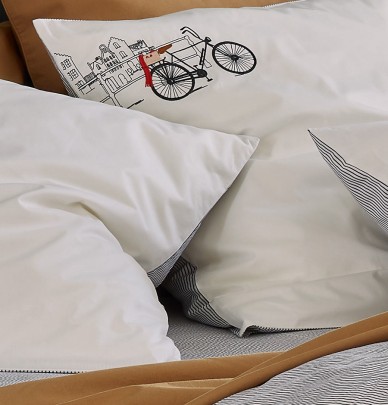 Drap housse percale Asterdam Sylvie Thiriez