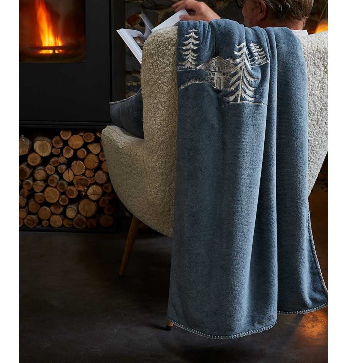 Plaid polaire Chalet d'alpage Sylvie Thiriez - Blancollection
