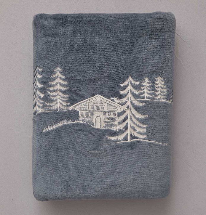 Plaid polaire Chalet d'alpage Sylvie Thiriez Plaid polaire Chalet d'alpage Sylvie Thiriez