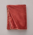 Plaid polaire Bien au chaud rose sental Sylvie Thiriez