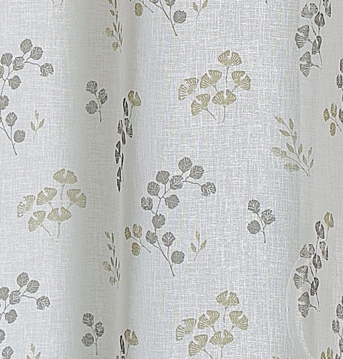 Voilage étamine Sendo taupe Qabane - Blancollection