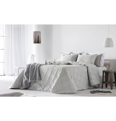 Couvre lit matelassé Idalia gris Antilo