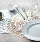 Set de table Forssio or et argent Calitex