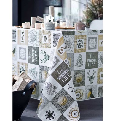Nappe toile cirée Wonderful Life Calitex