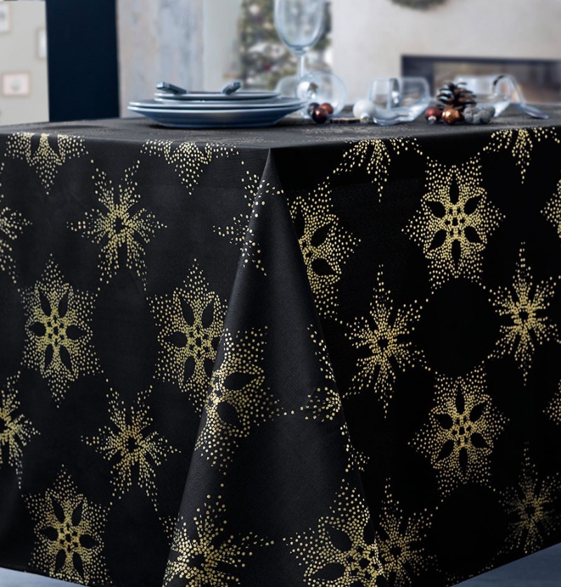 Nappe polyester strass or rect. 140x350cm - calitex