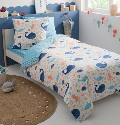 Drap-housse enfant A dos de baleine La maison de Balmy