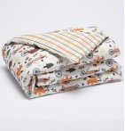 Housse de couette enfant Forêt à bicyclette La maison de Balmy - Blancollection