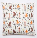 Parure de lit enfant Forêt à bicyclette La maison de Balmy - Blancollection