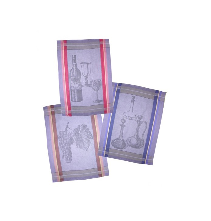 Lot de 6 torchons Vendanges Tradilinge Lot de 6 torchons Vendanges Tradilinge