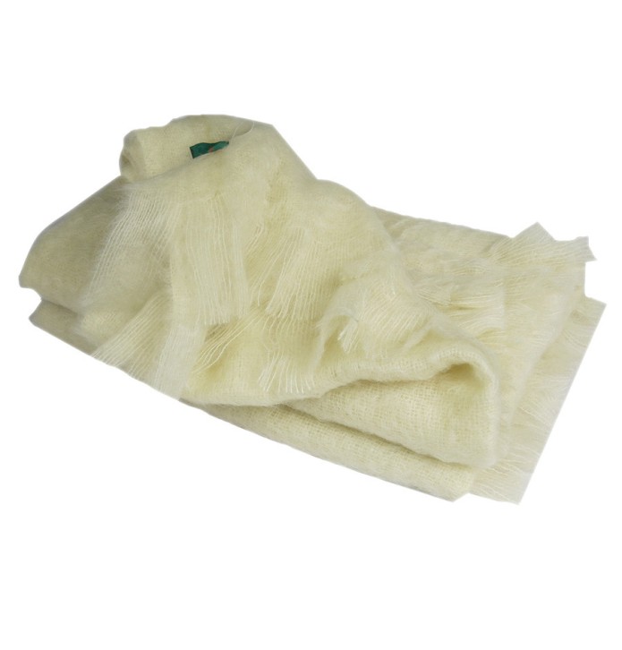 Couverture Mohair écru Ourson