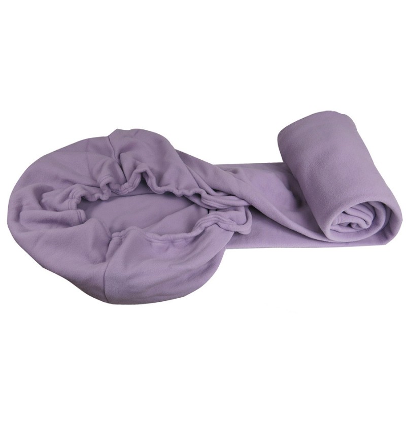 Couverture mi-housse polaire Thermotec 350g/m² mûre Ourson