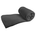 Couverture polaire peluche 350g/m² gris Ourson