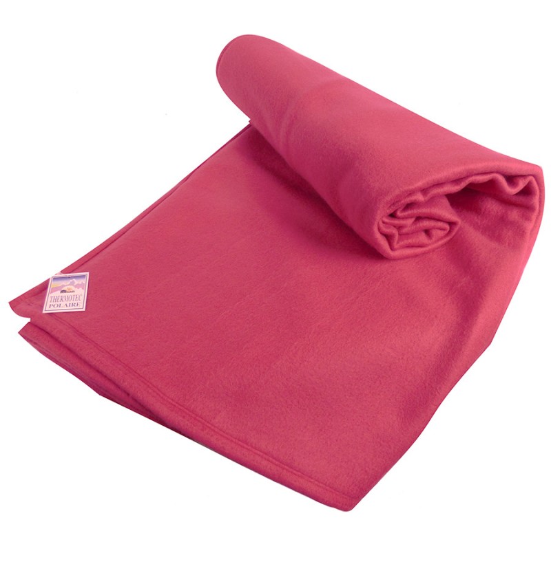 Couverture polaire thermotec 450g/m² 13 coloris 240x260cm rose - ourson