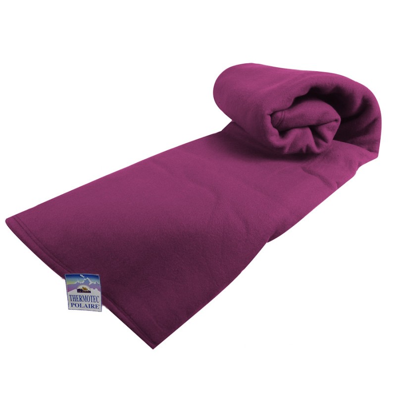 Couverture polaire Thermotec 450g/m² prune Ourson