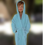 Peignoir coton bio enfant lagon Aquanatura