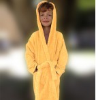 Peignoir enfant coton bio jaune soleil Aquanatura