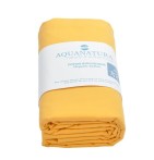 Drap housse coton bio jaune soleil Aquanatura