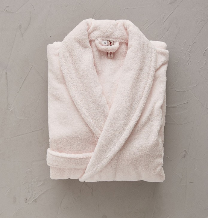 Peignoir coton peigné rose middleton Sylvie Thiriez Peignoir coton peigné rose middleton Sylvie Thiriez